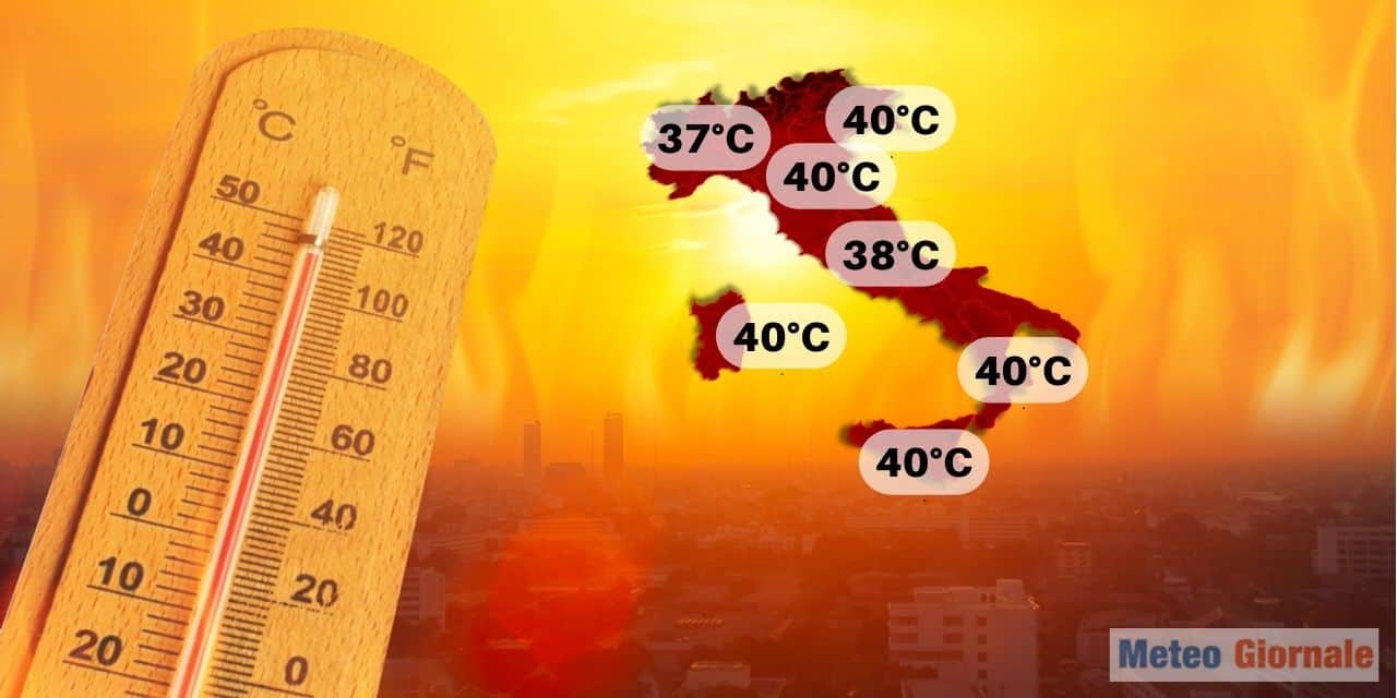 Meteo Italia, le temperature massime di ieri, sabato. Quasi 42 gradi in Emilia Romagna