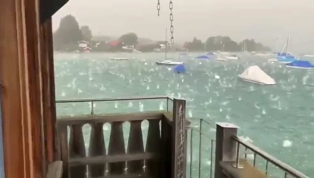 Devastanti grandinate in Svizzera. Video Meteo