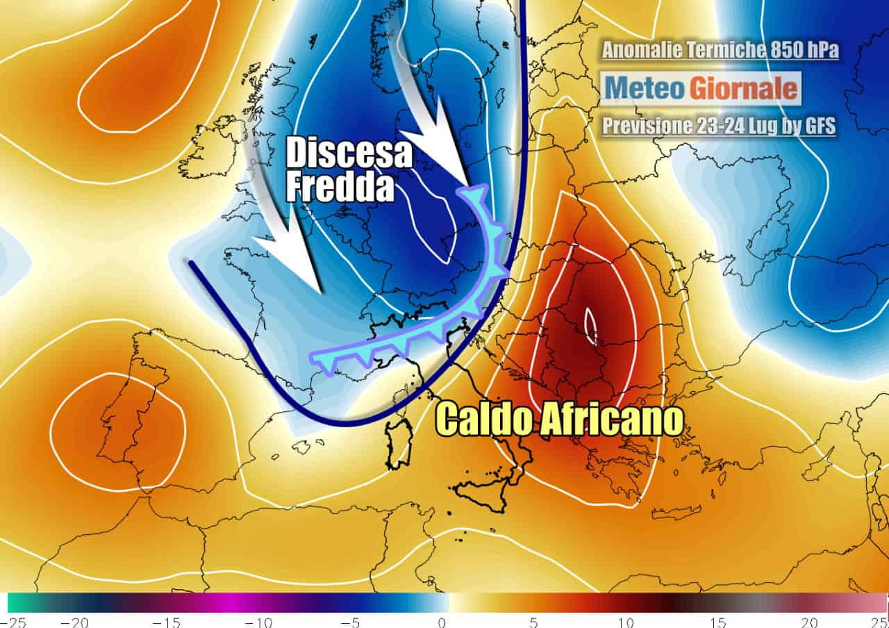 Meteo con caldo da record, poi crollo temperature e temporali. Altri dettagli