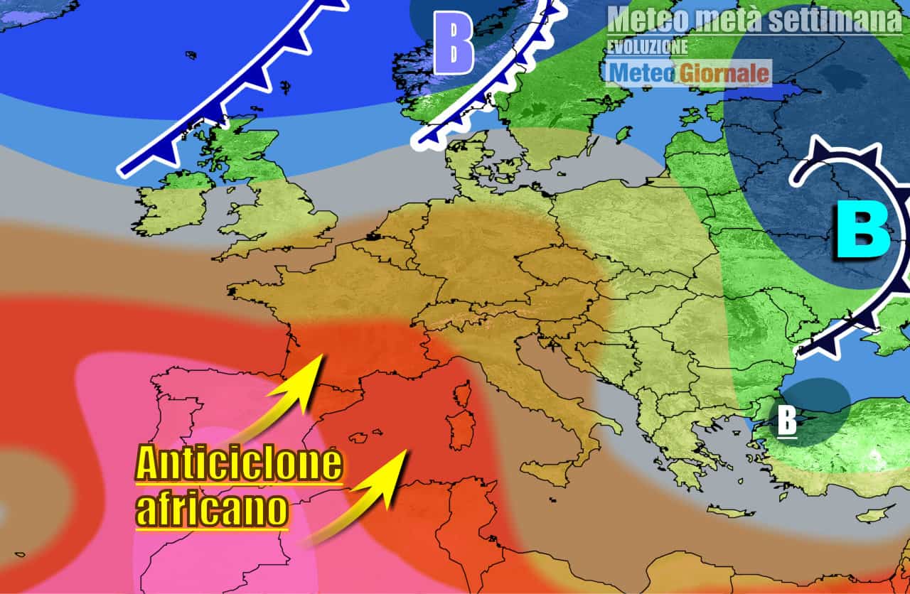 Meteo Italia: tra sole e qualche temporale, da metà settimana grande caldo