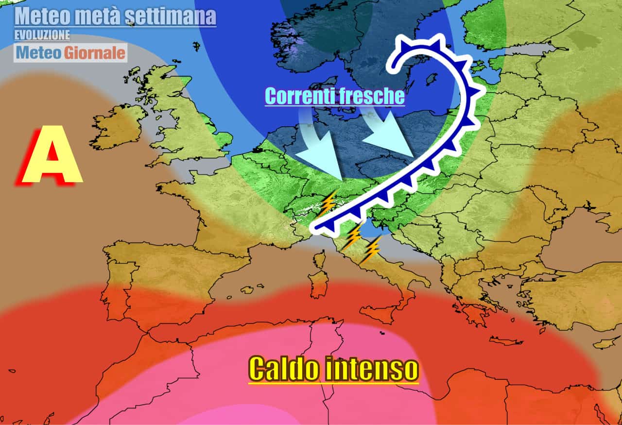 Meteo Italia: primi violenti temporali e da metà settimana stop gran caldo