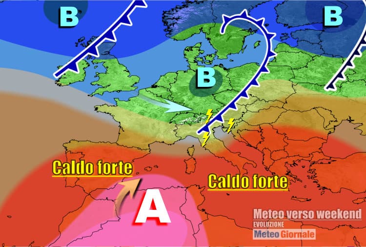 Meteo Italia: nuovi temporali in arrivo, l’anticiclone africano arretra
