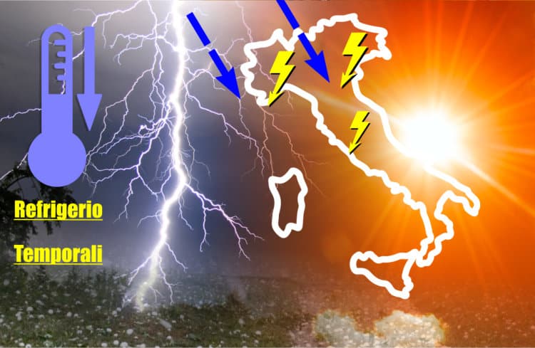 Meteo: da martedì 26 rinfresca a suon di temporali, sarà solo breve tregua