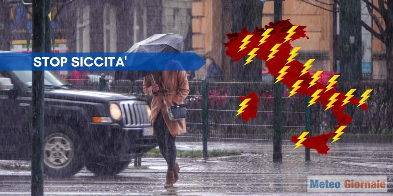 Stop siccità in Italia, ecco quando. La svolta meteo per il ritorno della pioggia. Stime di previsione