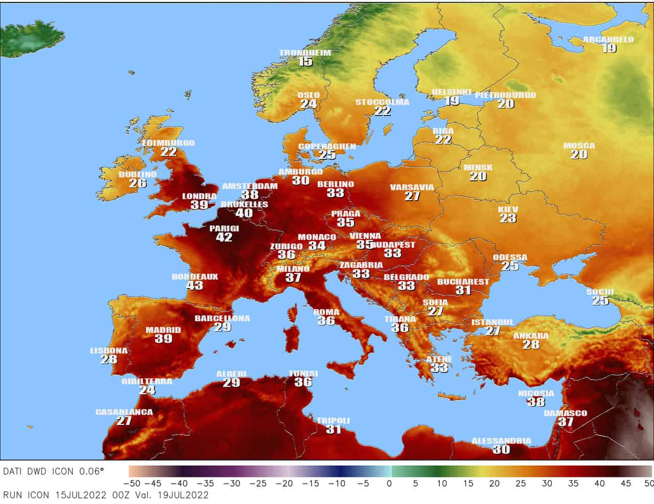 Meteo dell’Estate 2003 si replica. Mappe e temperature