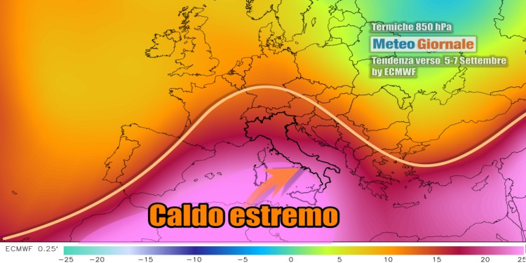 Meteo: colpo di scena con il caldo africano rovente all’assalto dell’Italia