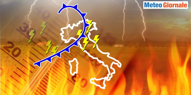 Meteo fine Agosto: caldo africano esagerato, ma anche violenti temporali