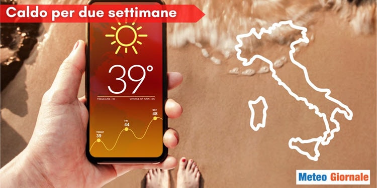 Meteo, caldo insostenibile. Temperature previste per città, fuori scala
