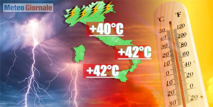 Meteo sino Ferragosto: caldo estremo, ma con temporali e grandinate devastanti
