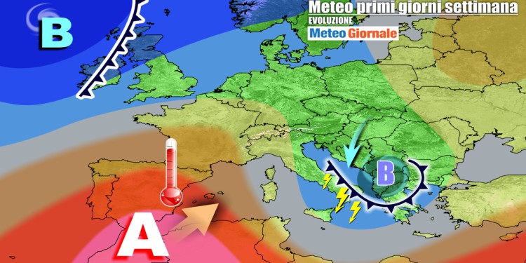 Meteo Italia: nuova raffica di temporali e grandine in avvio di settimana