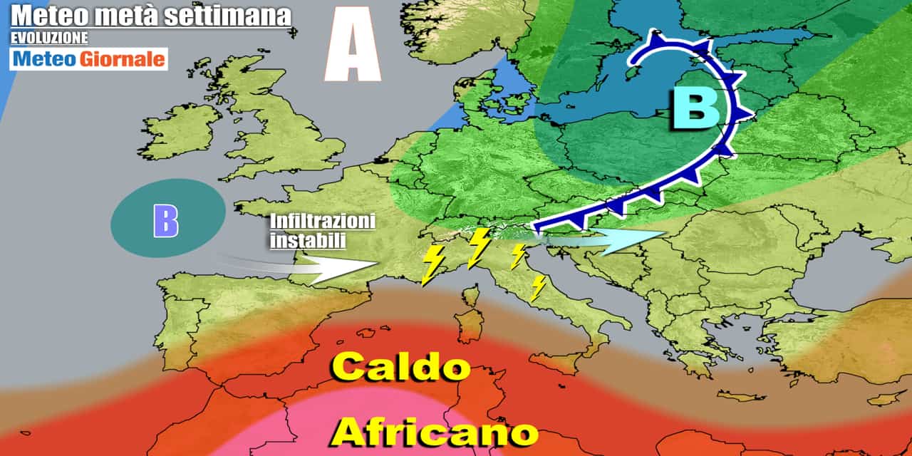 Meteo Italia: in arrivo nuovi temporali in settimana. Dettaglio previsione