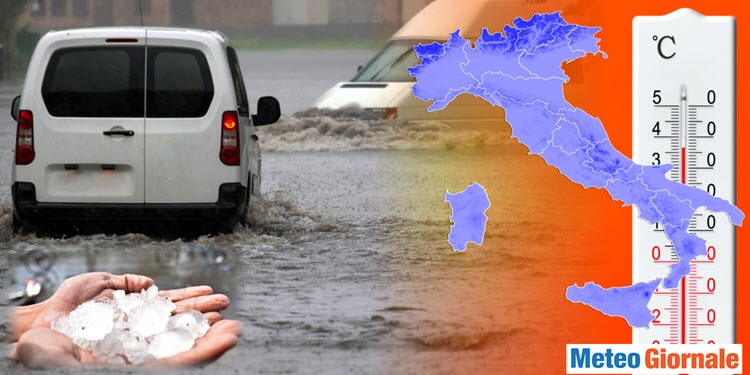 Italia, caldo tropicale, ma irrompono centinaia di temporali. Rischio grandine