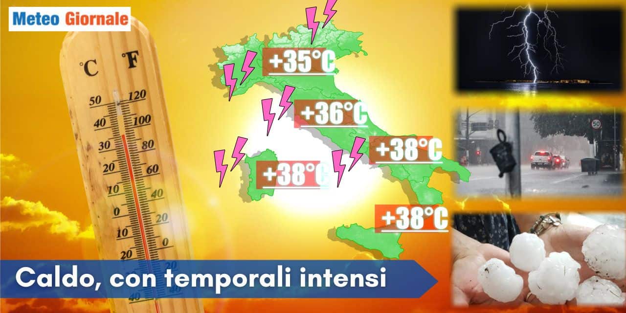 meteo con caldo intenso e temporali 784