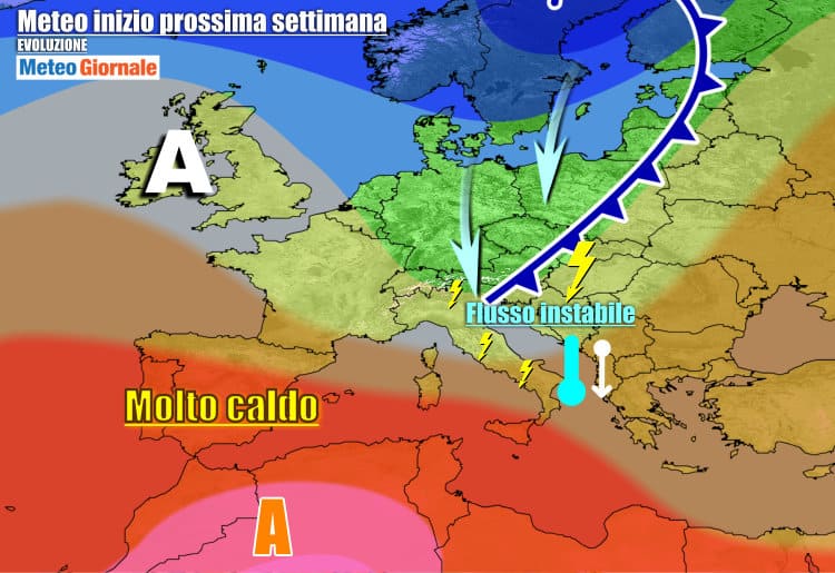 Meteo Italia: Anticiclone perde colpi, in arrivo temporali e grandine