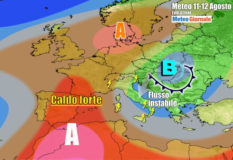 Meteo Italia: Estate in affanno molti temporali. Previsioni sino Ferragosto