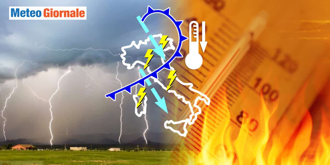 Meteo Italia: sferzata di nubifragi e refrigerio, grande caldo spazzato via