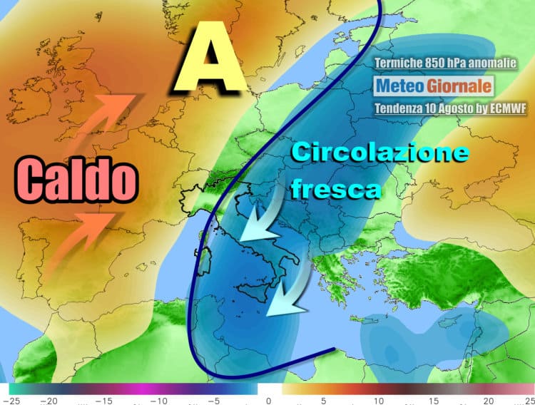 Meteo: stop grande caldo, l’Estate va in sofferenza ben prima di Ferragosto