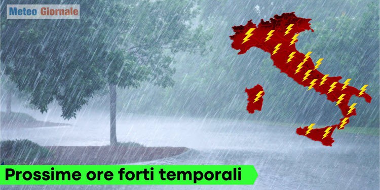 Forti temporali oggi nell’ultimo weekend: previsione meteo, ultimo aggiornamento