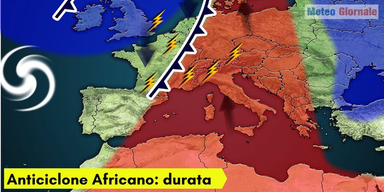 Meteo con Alta Pressione africana, ma già oggi i primi temporali. Temperature anche di 40 gradi al Sud e Isole Maggiori