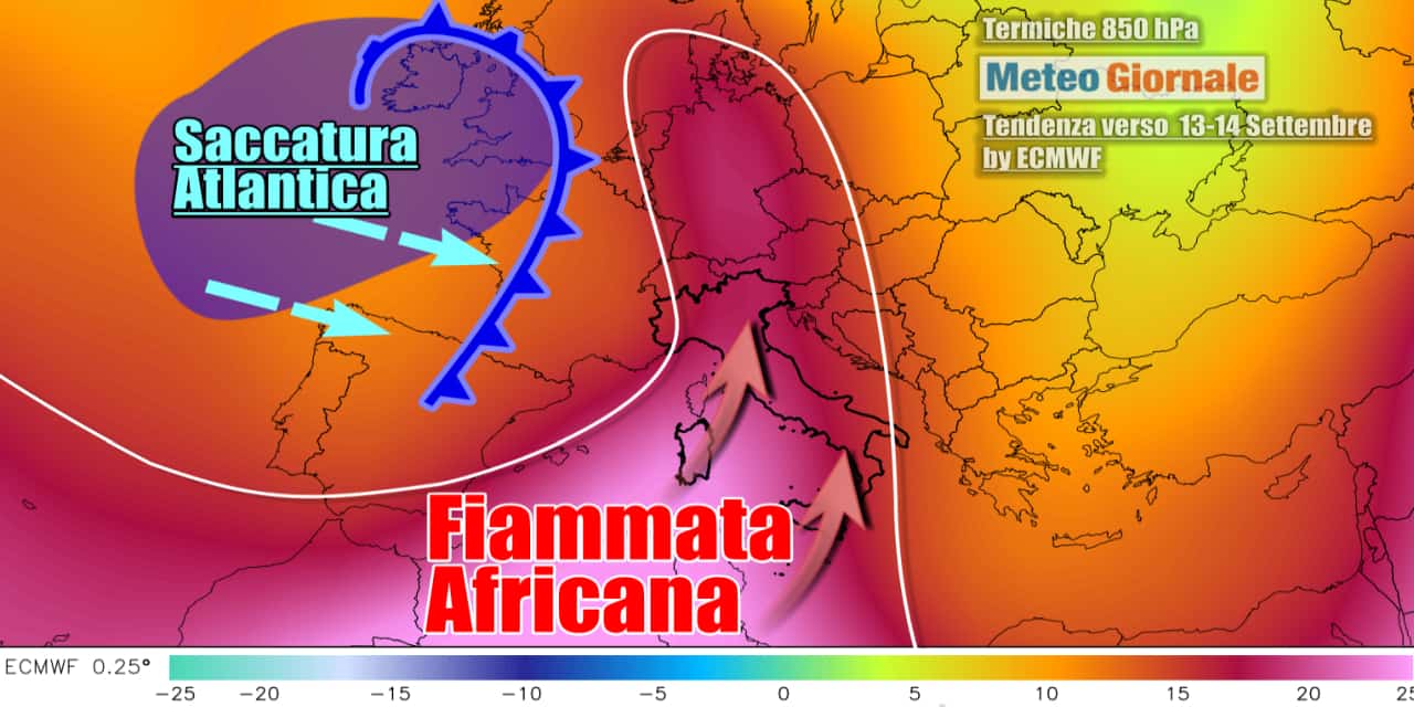 Caldo africano della prossima settimana potrebbe non durare a lungo