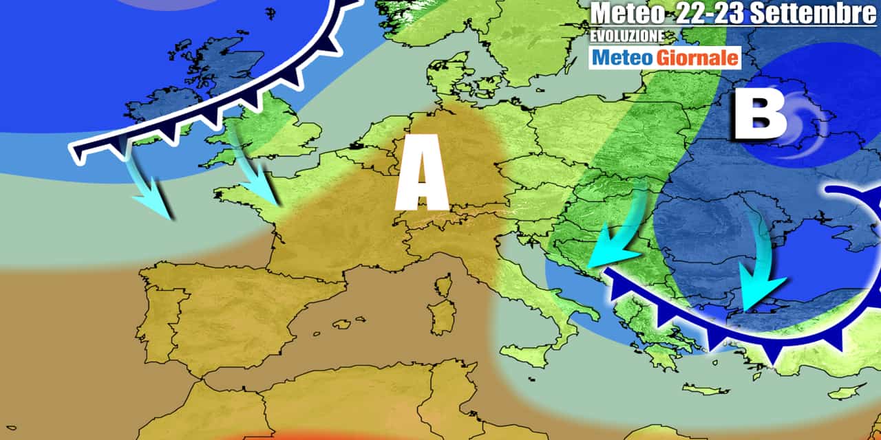 Meteo Italia: dall'anticiclone al maltempo autunnale