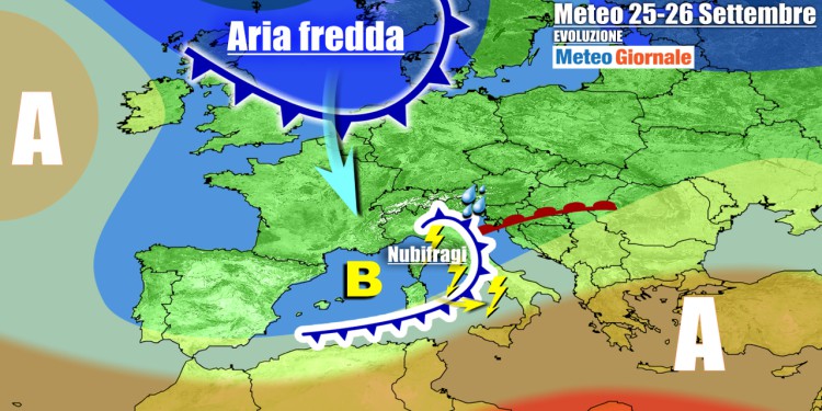 Meteo Italia: imminente maltempo pronto a scatenarsi, con nubifragi