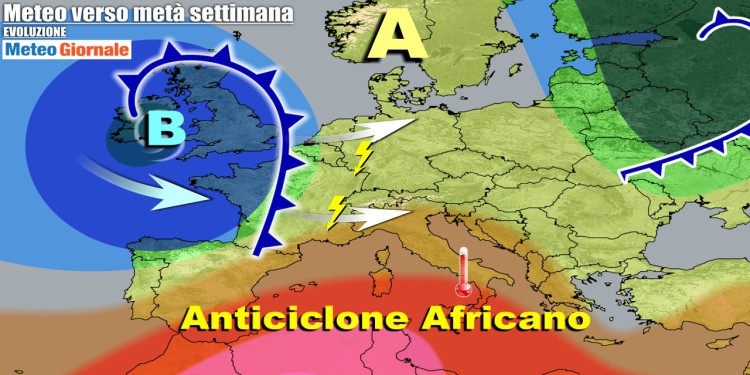 Meteo Italia: avvio settimana con caldo africano, poi temporali e grandine