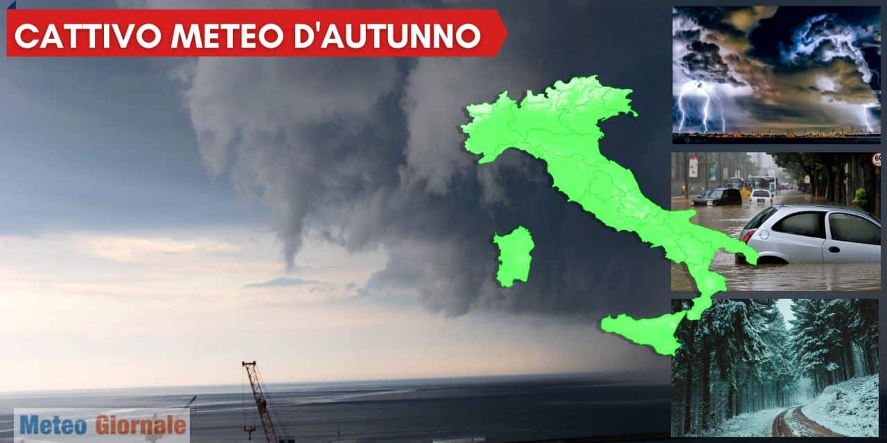 meteo autunnale con maltempo e freddo