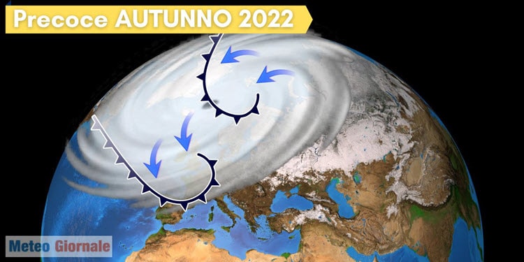 Meteo d’Autunno in severa accentuazione. Possibilità di fenomeni violenti. Contributo del Mediterraneo