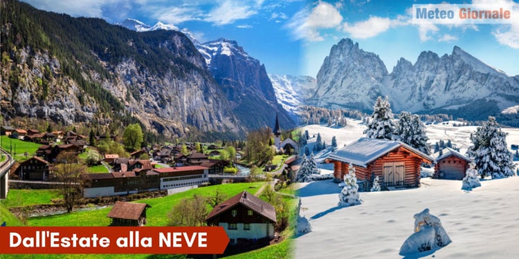 Meteo, cambia tutto, dal caldo alla prima neve sulle Alpi, anche 50 cm. Burrasche di Bora. Crollo temperatura