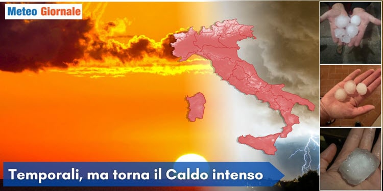 Weekend tra sole, alcuni temporali, ma irromperà il caldo africano, temperature forte in aumento