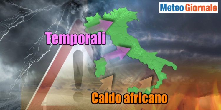 Meteo peggiora: weekend tra temporali, grandine e inizio fiammata africana