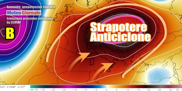 Super Anticiclone riporterà il caldo anomalo. Durata consistente, stima del suo Stop
