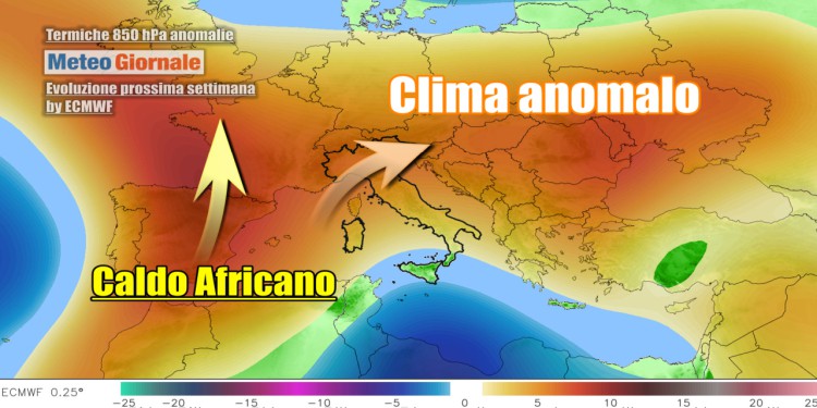 Meteo: caldo anomalo eccezionale invaderà oltre mezza Europa