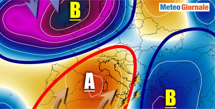 Meteo, ultime piogge, poi arriva un Week End di Alta Pressione