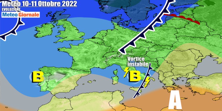 Meteo 7 Giorni: Italia bersaglio di piogge e temporali, stop anticiclone