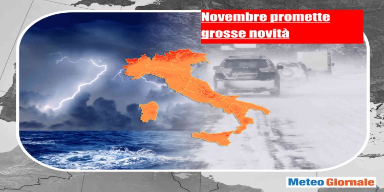 Meteo: Novembre rivoluziona tutto, dal caldo al maltempo e subito l’Inverno