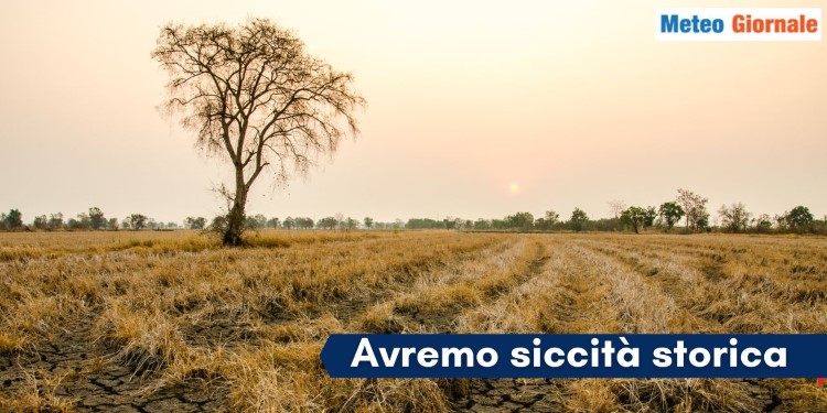 Siccità storica in Italia senza fine in peggioramento