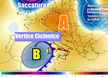 vortice prossima settimana h 350x250 - SABBIA del DESERTO pronta ad invadere l’Italia, con i venti dall’Africa