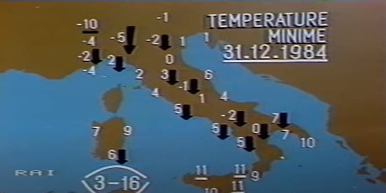 Quanto era prevedibile l’ondata di gelo 1985? Ce lo spiegano nel meteo TV. Racconto e nostra esperienza