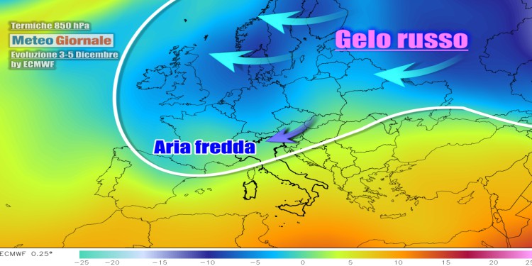 Meteo: subito prove di grande inverno, inizio Dicembre porta gelo e neve