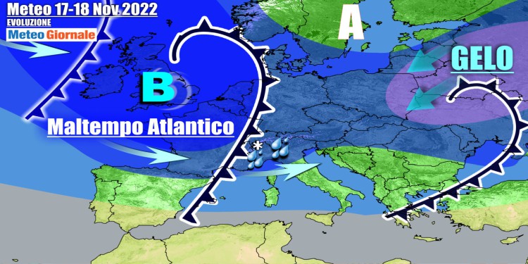 Meteo 7 Giorni: Italia bersaglio di perturbazioni, pioggia e anche neve