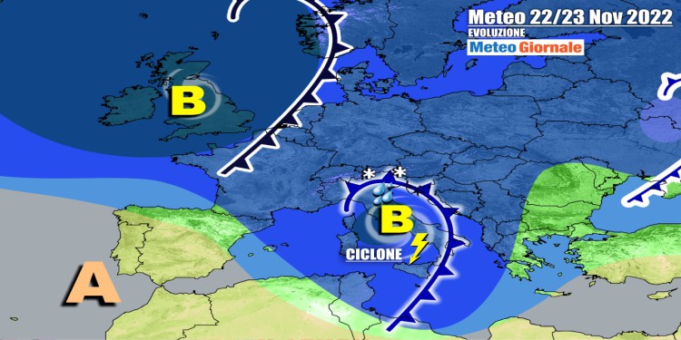 Meteo Italia: è in arrivo la tempesta, con maltempo burrascoso e tanta neve