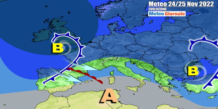 Meteo Italia: nuova sferzata di maltempo nel weekend, in arrivo più freddo
