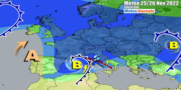 Meteo Italia: piccola tregua, si va verso nuova ondata di forte maltempo
