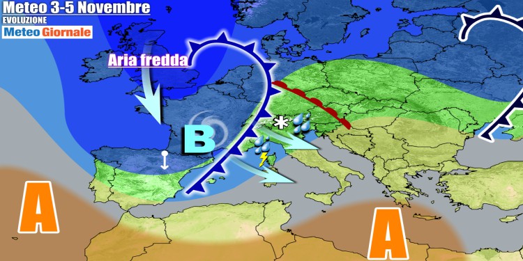 Meteo Italia: cambia tutto, torna l’Autunno con pioggia, freddo, anche neve