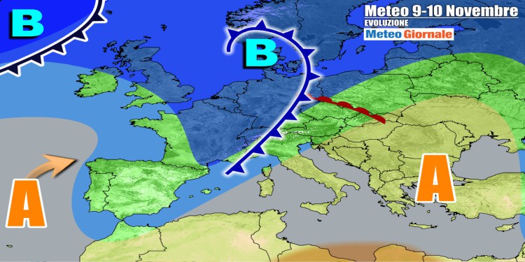 Meteo Italia: torna la pioggia, poi novità weekend, più freddo e maltempo