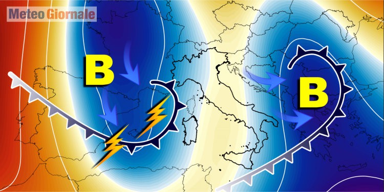 Pesante area ciclonica da Martedì: nuovi eventi meteo estremi