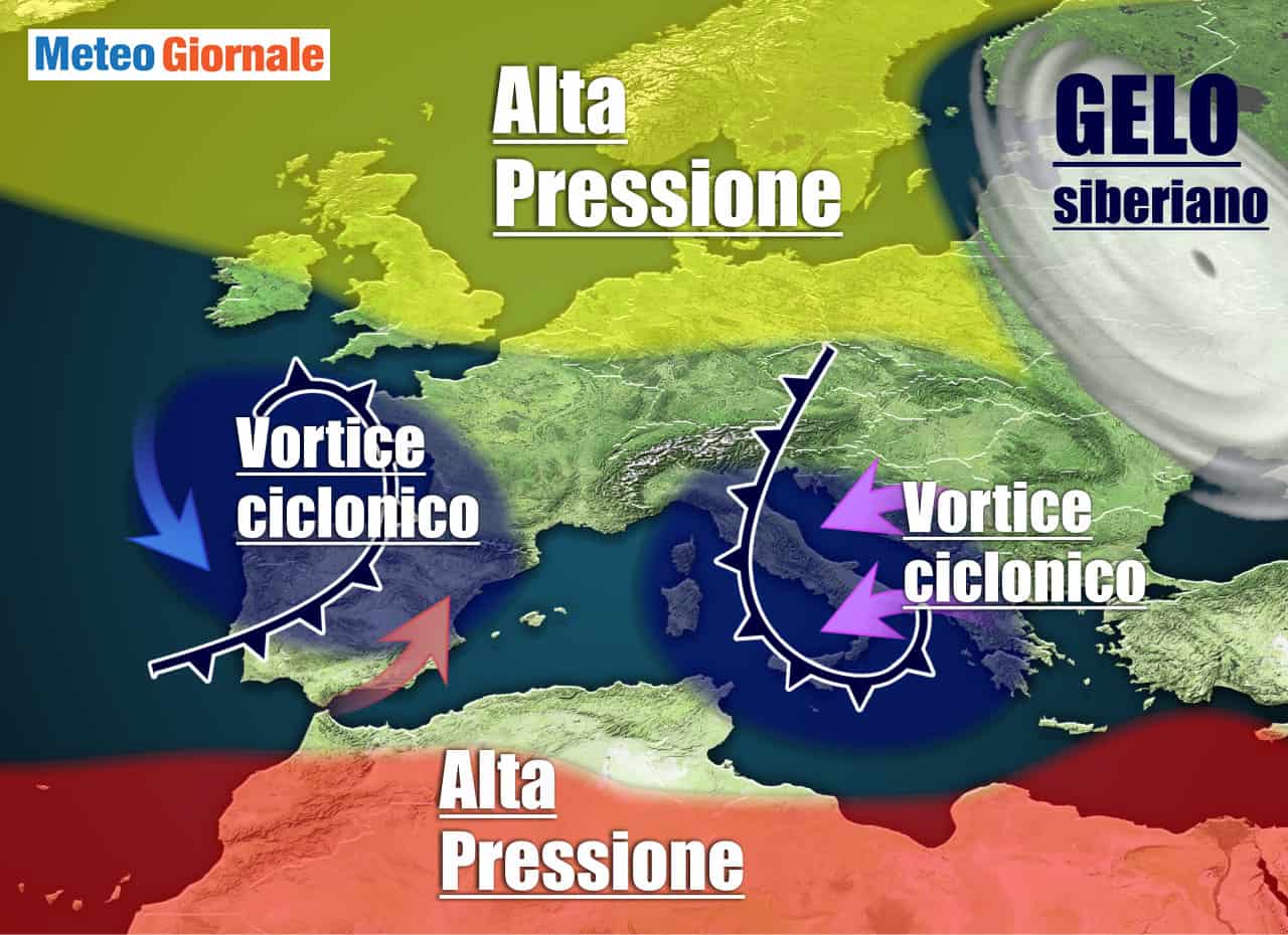 Meteo, al via vortici impazziti da est e da ovest su Italia. Rischio freddo 1 meteo prossimi giorni 94663