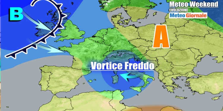 Meteo Italia: nel weekend irrompe freddo da est, tornano pioggia e neve